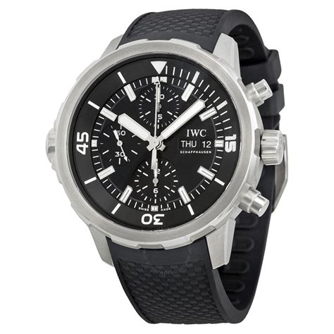 IWC Aquatimer Automatic Chronograph Black Dial .